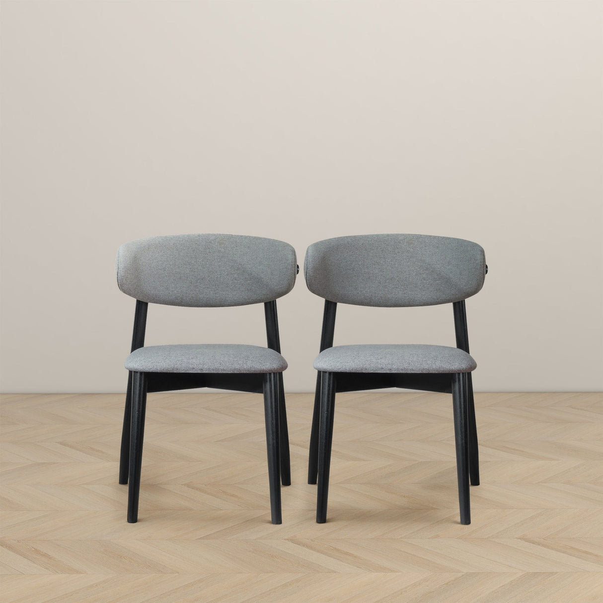 Couch.com Korbin Dining Chair (Set of 2) Gray / Light Gray, Set of 2, Modern Style, Fabric Construction, Gray Finish by Couch.com