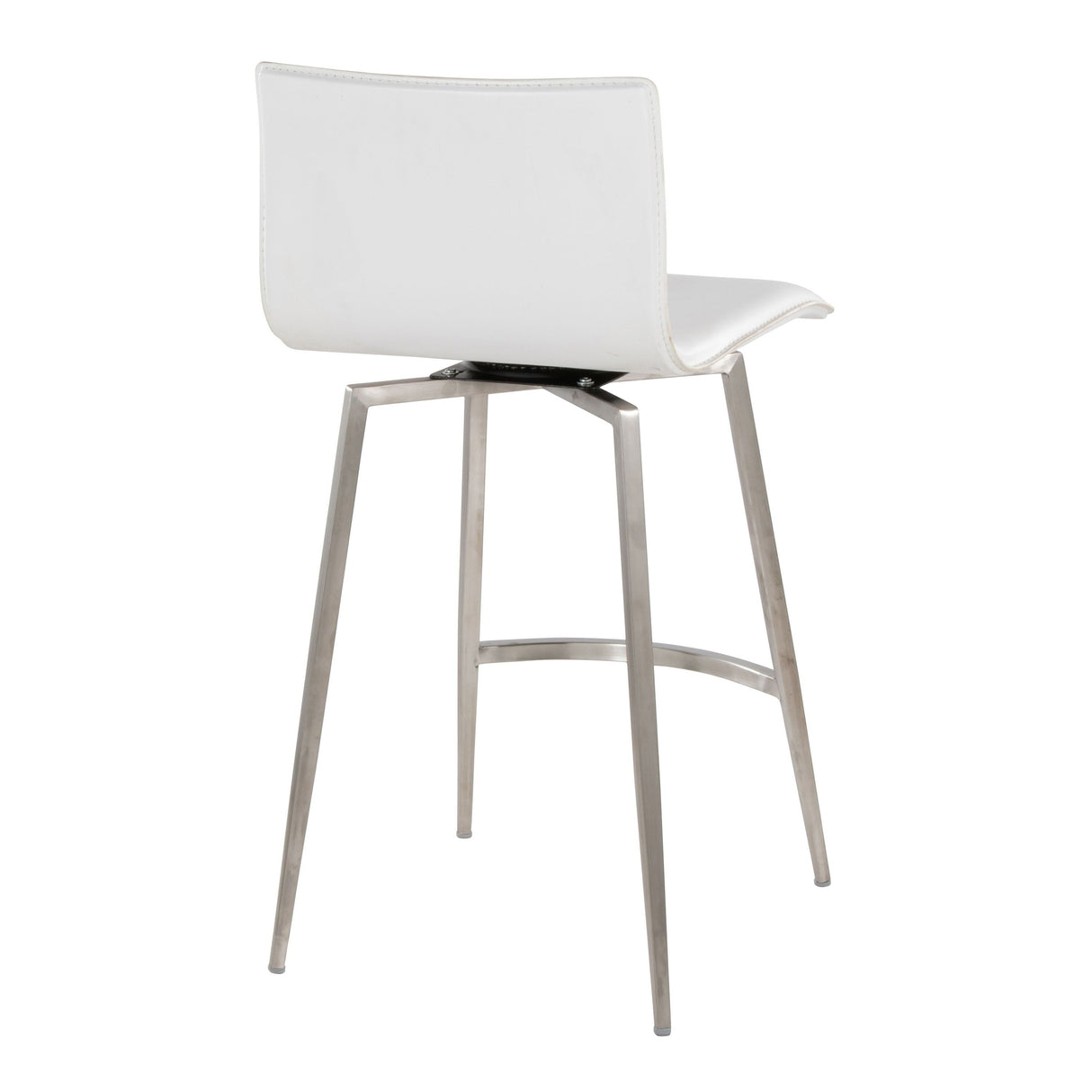 Mara - Upholstered Contemporary Fixed Height Counter Stool With Swivel (Set of 2) - White by Couch.com