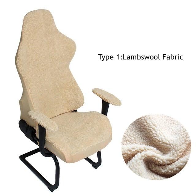 Elastic Chair Armrest Pads Chair Cover Warm Computer Chair Covers For Office Slipcover For Gaming Armchair Washable Spandex Kitchen Chair Covers for Dining Room Christmas Decoration Holiday Party