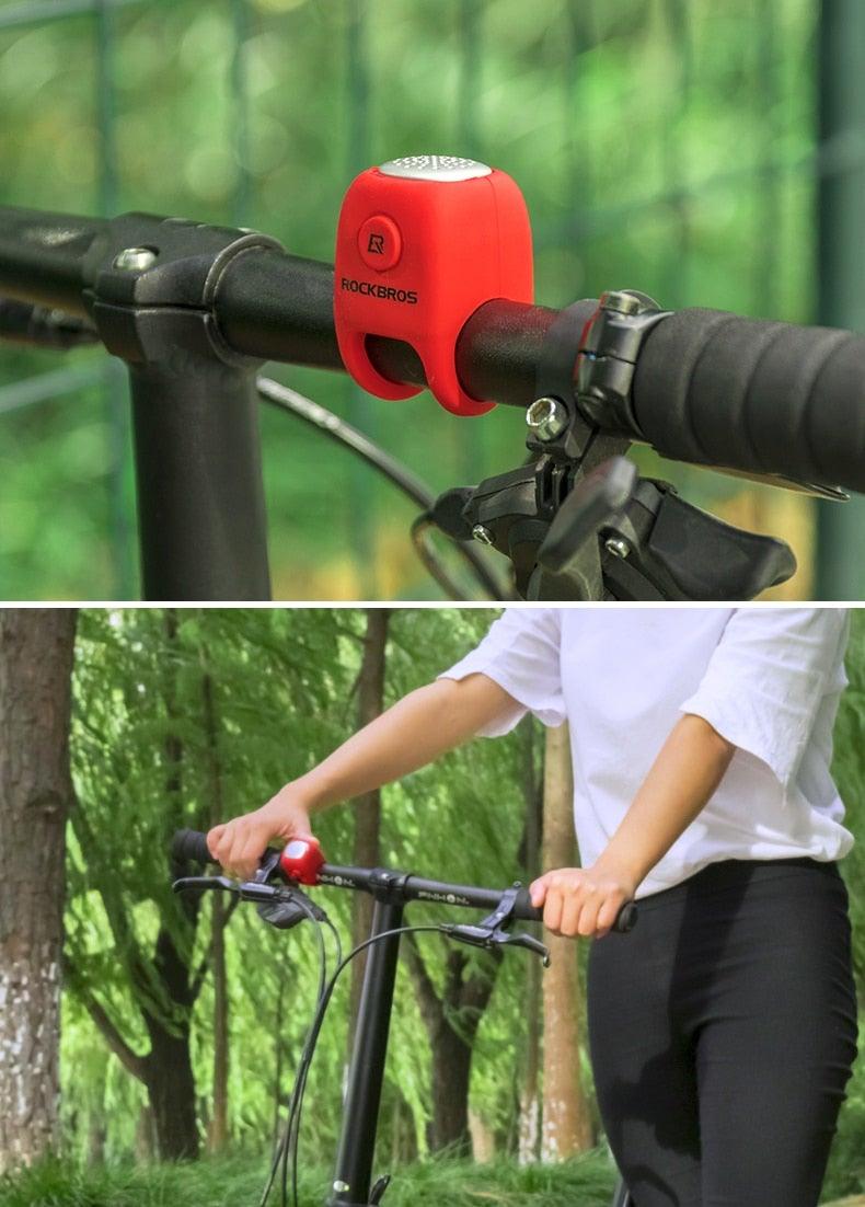 Electric Cycling Bell 90 dB Horn Rainproof Bicycle Handlebar Silica Gel Shell Ring Bike Bell Bicycle Accessories Electric Cycling Bells Water-Resistant Cycling Bells Horn Loud Bicycle Horns Bicycle Accessories