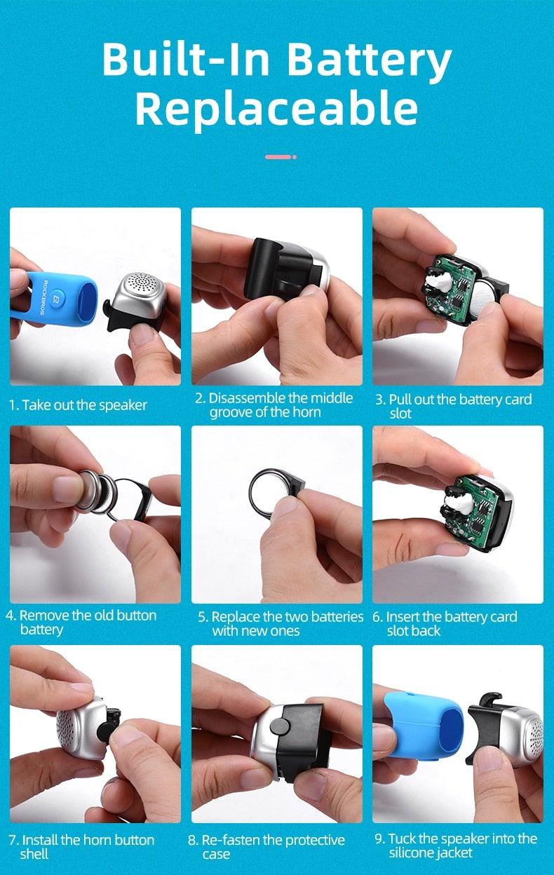 Electric Cycling Bell 90 dB Horn Rainproof Bicycle Handlebar Silica Gel Shell Ring Bike Bell Bicycle Accessories Electric Cycling Bells Water-Resistant Cycling Bells Horn Loud Bicycle Horns Bicycle Accessories