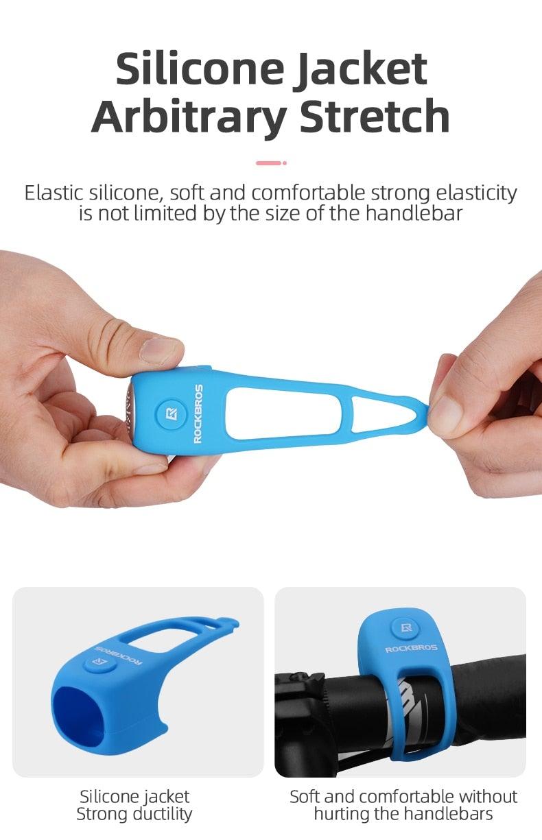 Electric Cycling Bell 90 dB Horn Rainproof Bicycle Handlebar Silica Gel Shell Ring Bike Bell Bicycle Accessories Electric Cycling Bells Water-Resistant Cycling Bells Horn Loud Bicycle Horns Bicycle Accessories