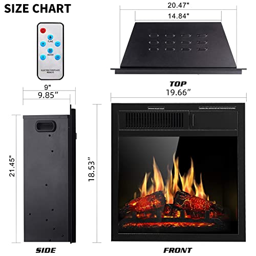 20 Inch Electric Fireplace Insert M1804,M1804C