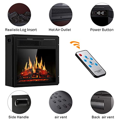 20 Inch Electric Fireplace Insert M1804,M1804C