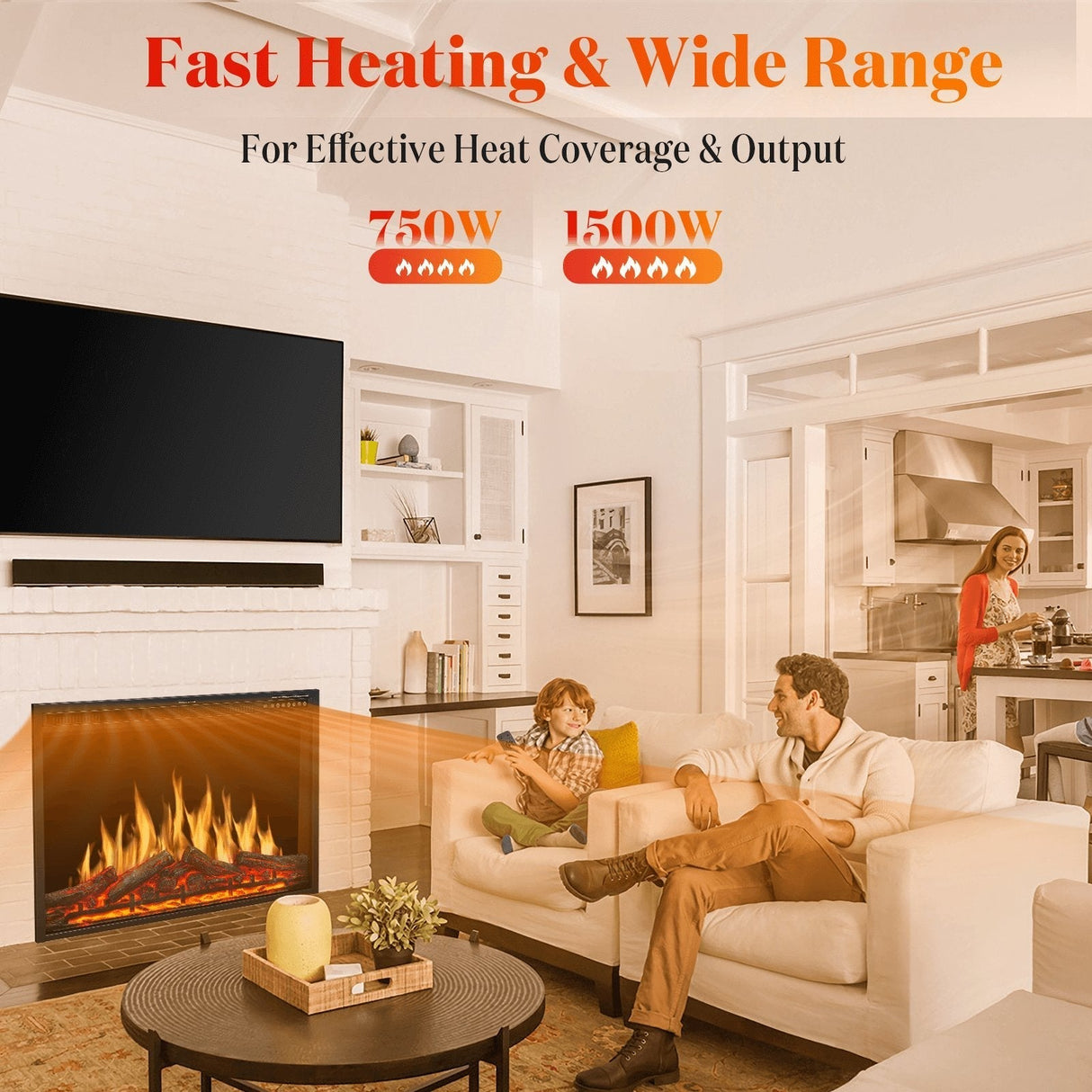 Electric Fireplace Insert Adjuatble Flame Colors 936A,939A,936BXB,939BXB