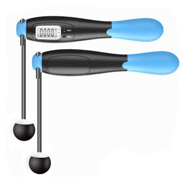 Electronic Cordless Skipping Rope Gym Fitness Skipping Smart Jump Rope With LCD Screen Counting Speed Women Jumprope For Fitness Workout Crossfit Adult Kids Adjustable Skipping Rope For Exercise