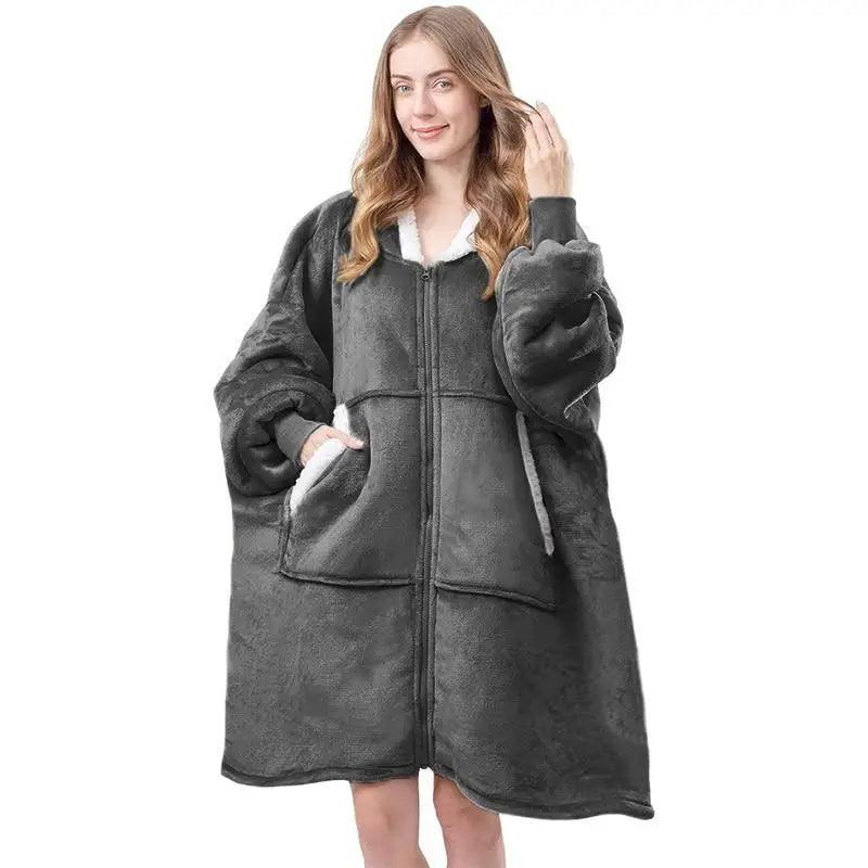 Elegant Large Sweatshirts Woman Oversized Hoodie Winter Blanket With Sleeves Fleece Warm Giant Blanket Hoodies Women Sweatshirts Long Blanket with Sleeves for Winter Hooded Sweatshirt for Women and Men Pullover