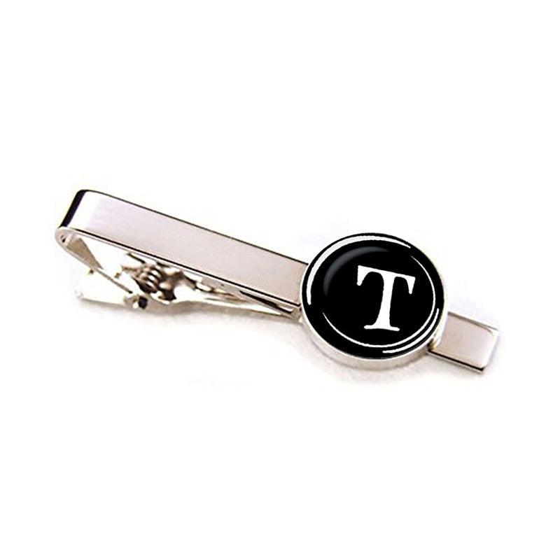 Elegant Men Fashion 26 Alphabet Letters Tie Clips Letter Tie Clip Men's Fashion Tie Pin Buckle Clip Tie Decoration Suit Accessories Name Letters Jewelry Men Necktie Clip Pin Suit Accessories Classic Initials Alphabet A-Z Tie Clips
