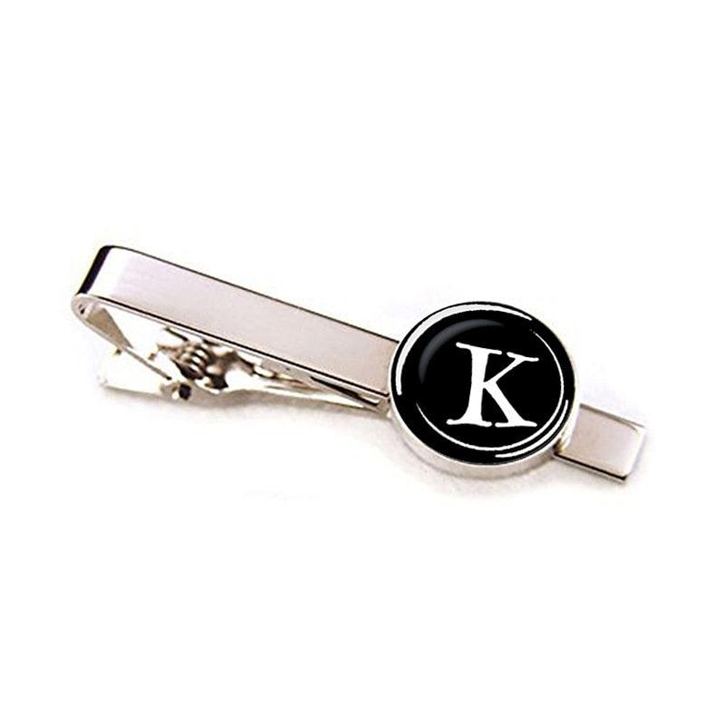 Elegant Men Fashion 26 Alphabet Letters Tie Clips Letter Tie Clip Men's Fashion Tie Pin Buckle Clip Tie Decoration Suit Accessories Name Letters Jewelry Men Necktie Clip Pin Suit Accessories Classic Initials Alphabet A-Z Tie Clips