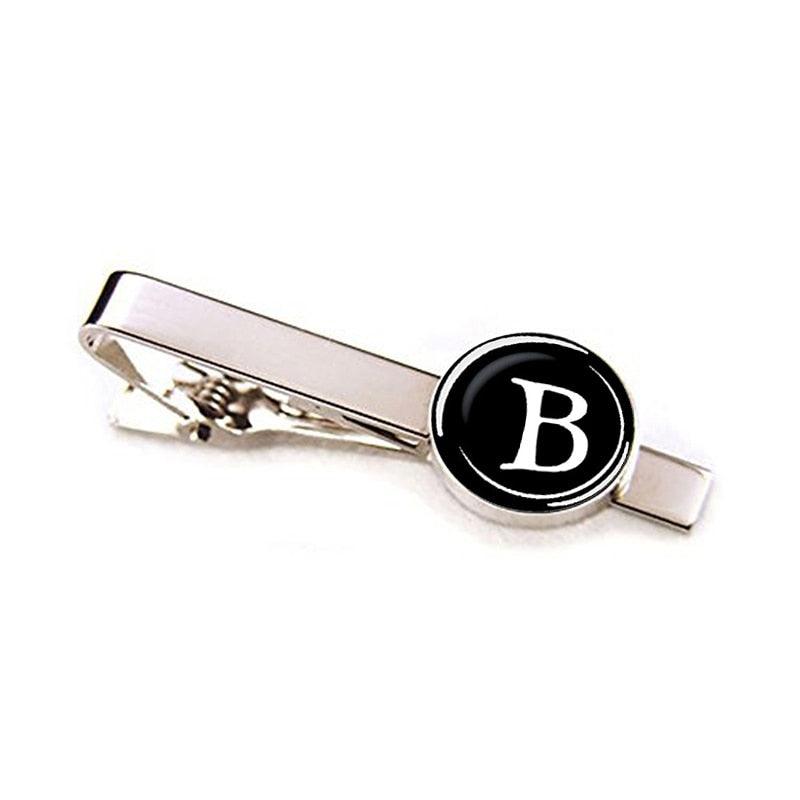 Elegant Men Fashion 26 Alphabet Letters Tie Clips Letter Tie Clip Men's Fashion Tie Pin Buckle Clip Tie Decoration Suit Accessories Name Letters Jewelry Men Necktie Clip Pin Suit Accessories Classic Initials Alphabet A-Z Tie Clips