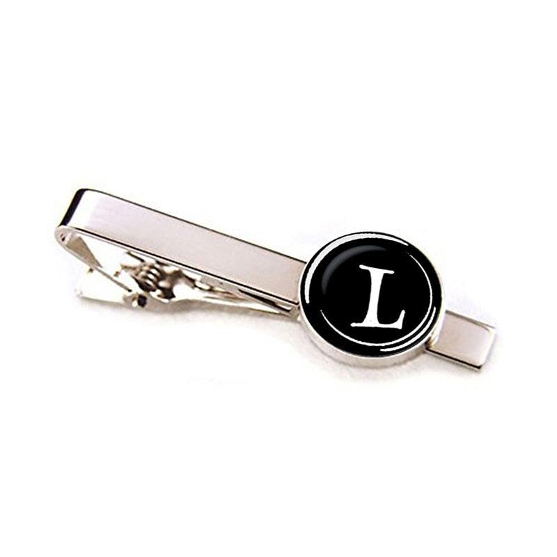Elegant Men Fashion 26 Alphabet Letters Tie Clips Letter Tie Clip Men's Fashion Tie Pin Buckle Clip Tie Decoration Suit Accessories Name Letters Jewelry Men Necktie Clip Pin Suit Accessories Classic Initials Alphabet A-Z Tie Clips