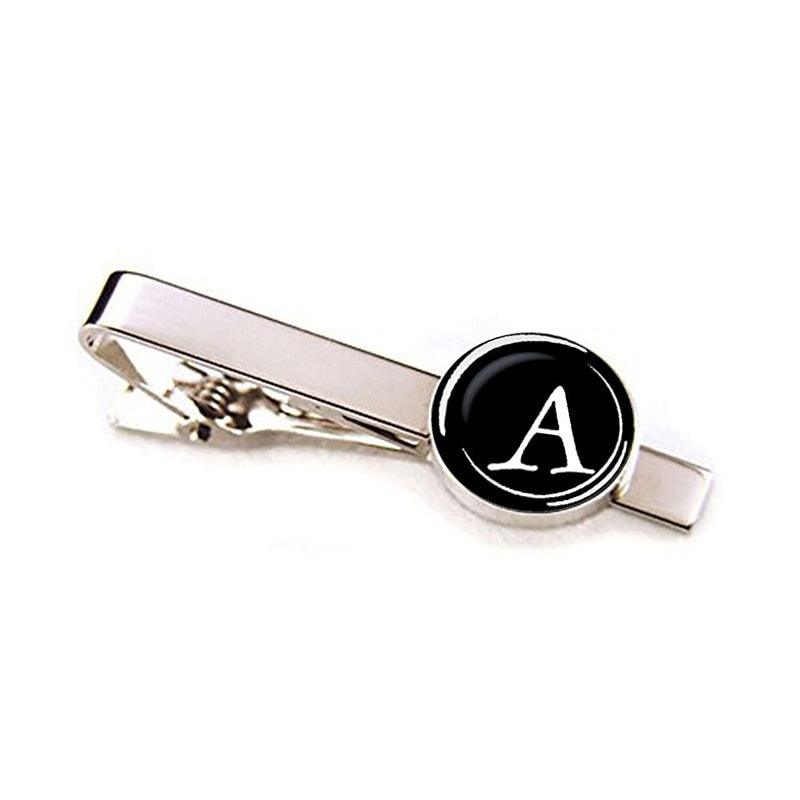 Elegant Men Fashion 26 Alphabet Letters Tie Clips Letter Tie Clip Men's Fashion Tie Pin Buckle Clip Tie Decoration Suit Accessories Name Letters Jewelry Men Necktie Clip Pin Suit Accessories Classic Initials Alphabet A-Z Tie Clips
