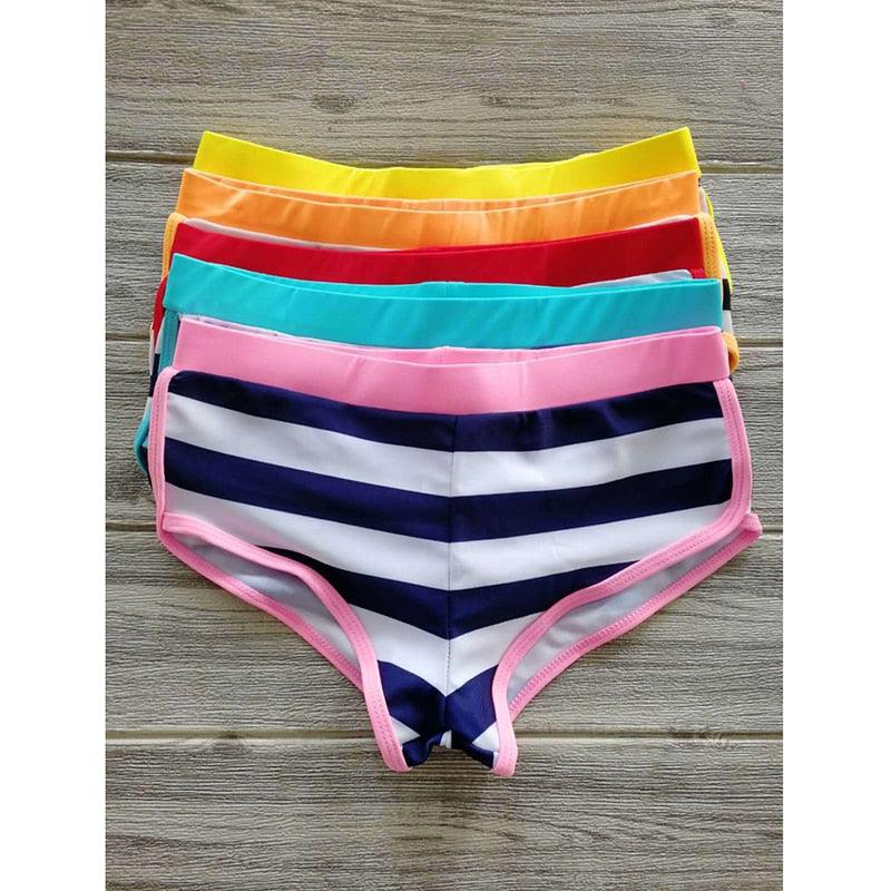 Elegant Red New Bikini Set Three Piece Swimsuit Women's Bathing Suits Push Up Halter Bandage Bikini Women Push Up Swimwear Bathing Suit Beachwear Swimming Suit For Women