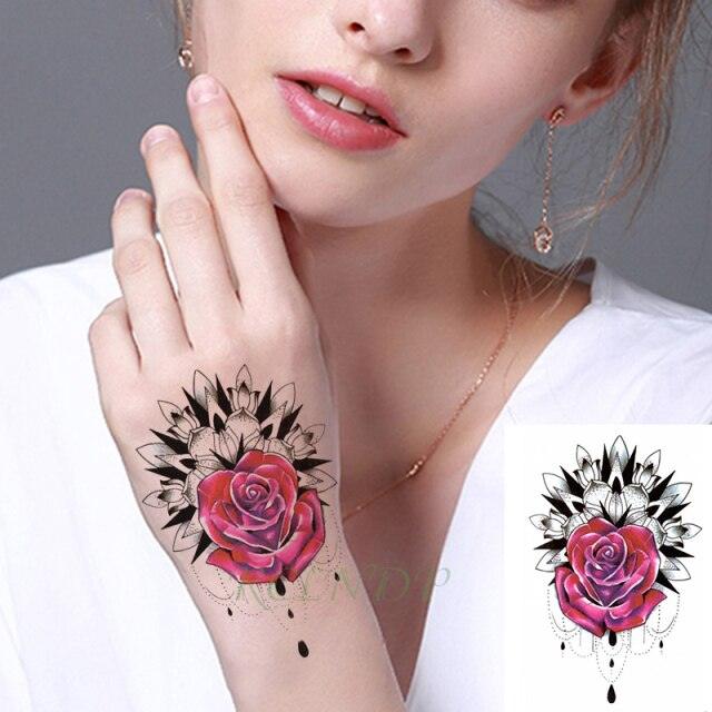 Elegant Waterproof Temporary Butterfly Sticker Tattoo Fake Halloween Party Tattoo For Woman Girls