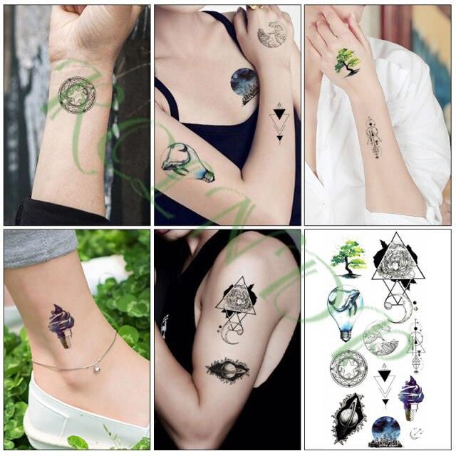 Elegant Waterproof Temporary Butterfly Sticker Tattoo Fake Halloween Party Tattoo For Woman Girls