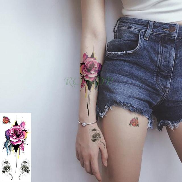 Elegant Waterproof Temporary Butterfly Sticker Tattoo Fake Halloween Party Tattoo For Woman Girls