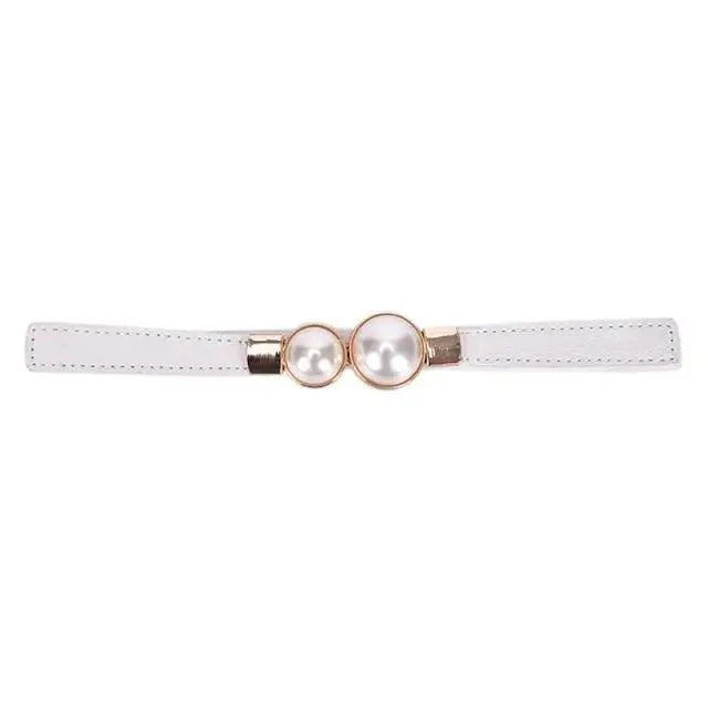 Elegant Wide Fabric Strap Silver Metal Buckle Belts For Women Trendy Women's Fashion Stretchable Classic Color Belts