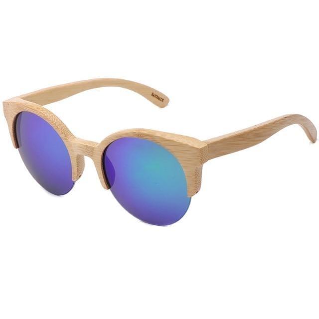 Elegant Wooden Design Classic Sunglasses Design Stylish Popular Wooden Sunglasses For Men & Women Round Bamboo Glasses Mirror Sun Glasses Retro Glasses