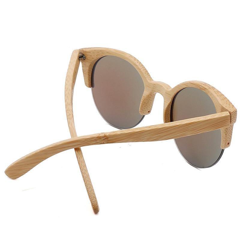 Elegant Wooden Design Classic Sunglasses Design Stylish Popular Wooden Sunglasses For Men & Women Round Bamboo Glasses Mirror Sun Glasses Retro Glasses