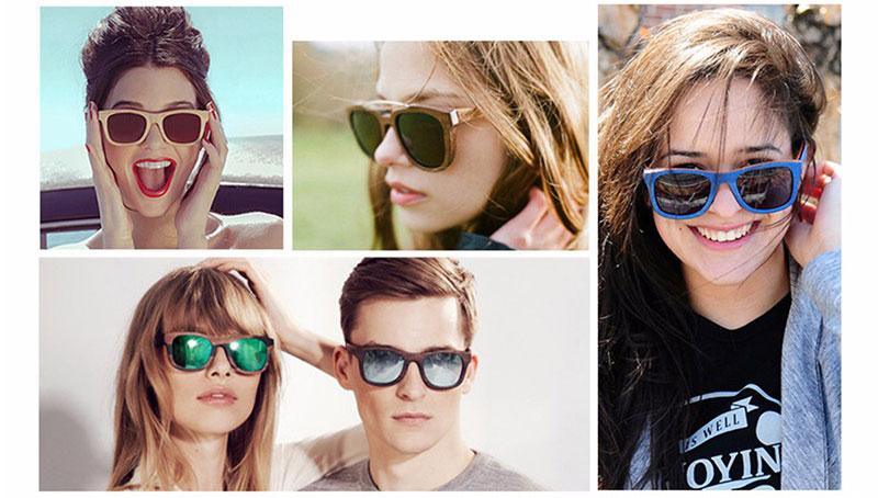 Elegant Wooden Design Classic Sunglasses Design Stylish Popular Wooden Sunglasses For Men & Women Round Bamboo Glasses Mirror Sun Glasses Retro Glasses