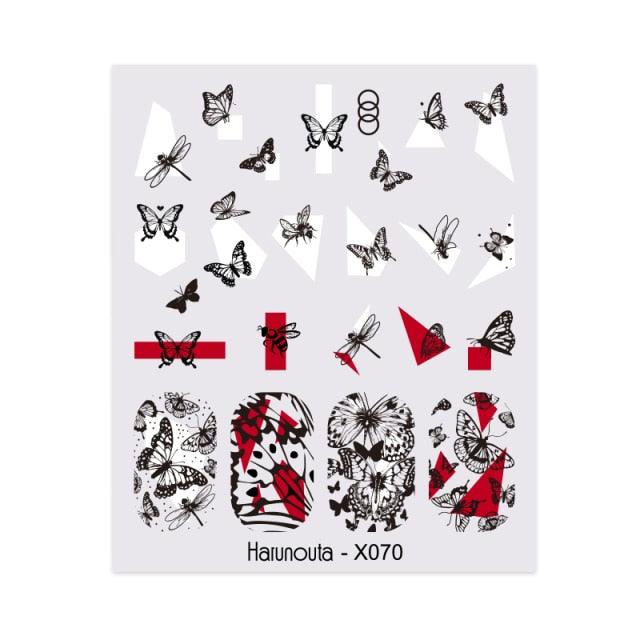 Embossed Nails Sticker 3D Flower Leaves Slider Water Transfer Nail Decals for Nail Art Transfer Sticker 3D Wave Design Decoration for Women Girls Art Stickers Decal Decoration Metallic Curve Strip Line Nail Decor