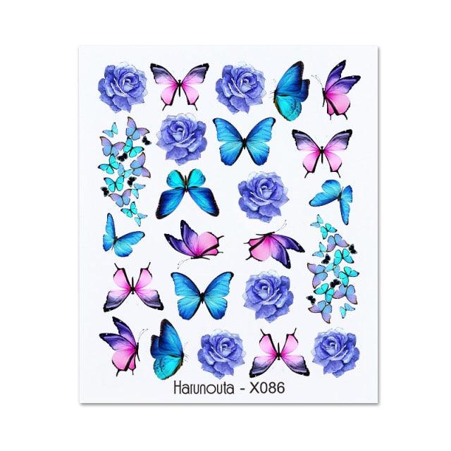 Embossed Nails Sticker 3D Flower Leaves Slider Water Transfer Nail Decals for Nail Art Transfer Sticker 3D Wave Design Decoration for Women Girls Art Stickers Decal Decoration Metallic Curve Strip Line Nail Decor
