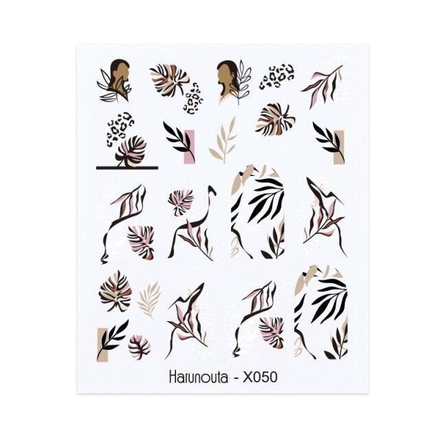 Embossed Nails Sticker 3D Flower Leaves Slider Water Transfer Nail Decals for Nail Art Transfer Sticker 3D Wave Design Decoration for Women Girls Art Stickers Decal Decoration Metallic Curve Strip Line Nail Decor