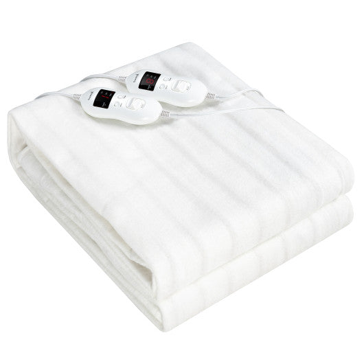Safe Electric Heated Mattress Pad with 4 Size 8 Temperature 10-Hour Timer-Full Size