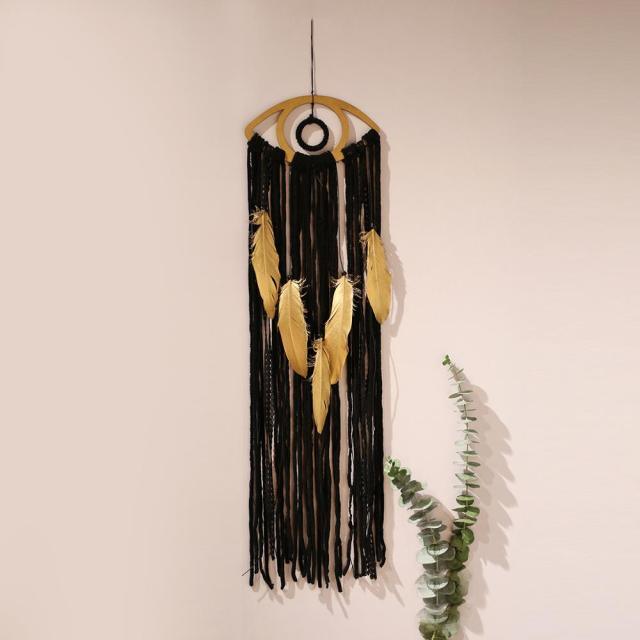 Evil Eye Dream Catcher Home Room Decor Black Room Decoration For Farmhouse Wind Chimes Moon Dream Catchers For Bedroom Home Decor Wedding Ornament Craft Gift