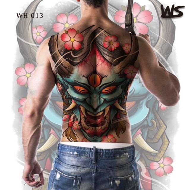 Extra Large Back Temporary Lion Tatoo Sticker Waterproof Black Luxury Big Modern Design For Mens