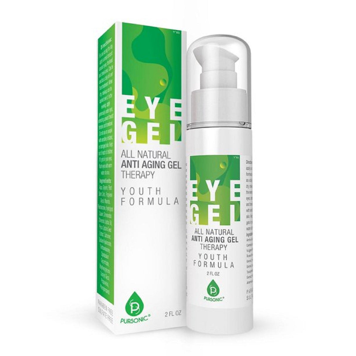 All Natural Professional Anti Aging Eye Gel 2 Oz by Pursonic