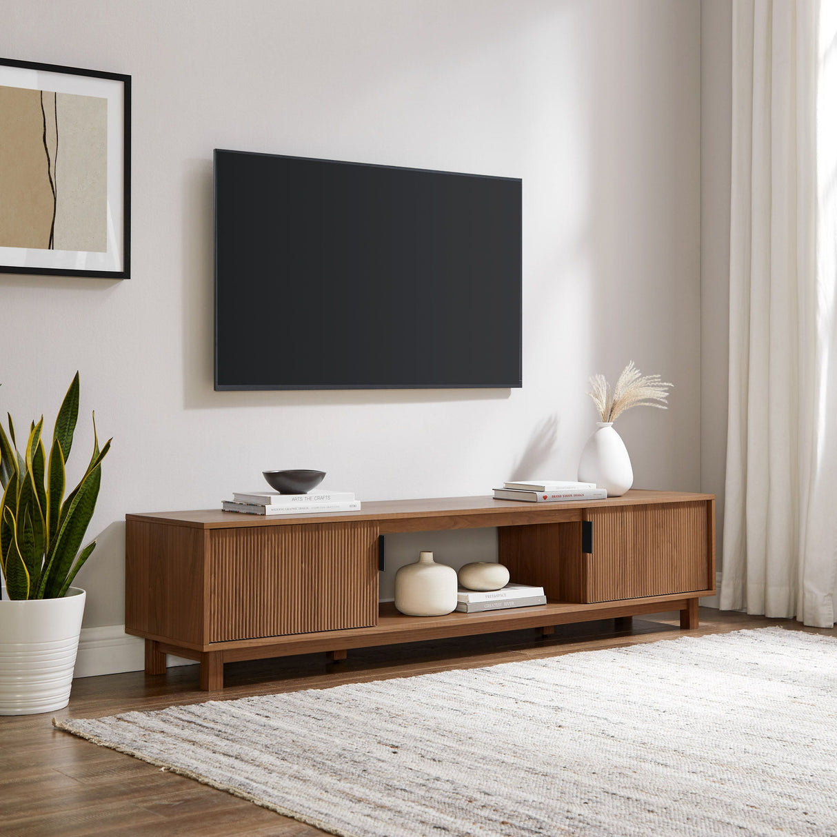 Modern Fluted Door Minimalist TV Stand by Couch.com
