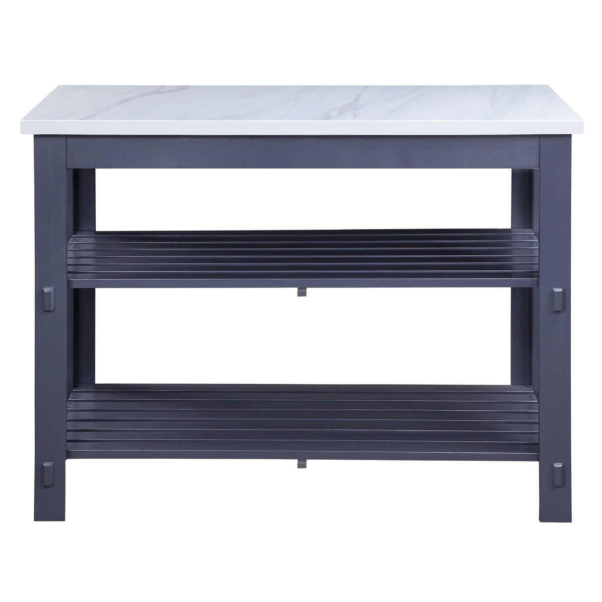 Enapay - Marble Top Top Kitchen Island - Gray by Couch.com