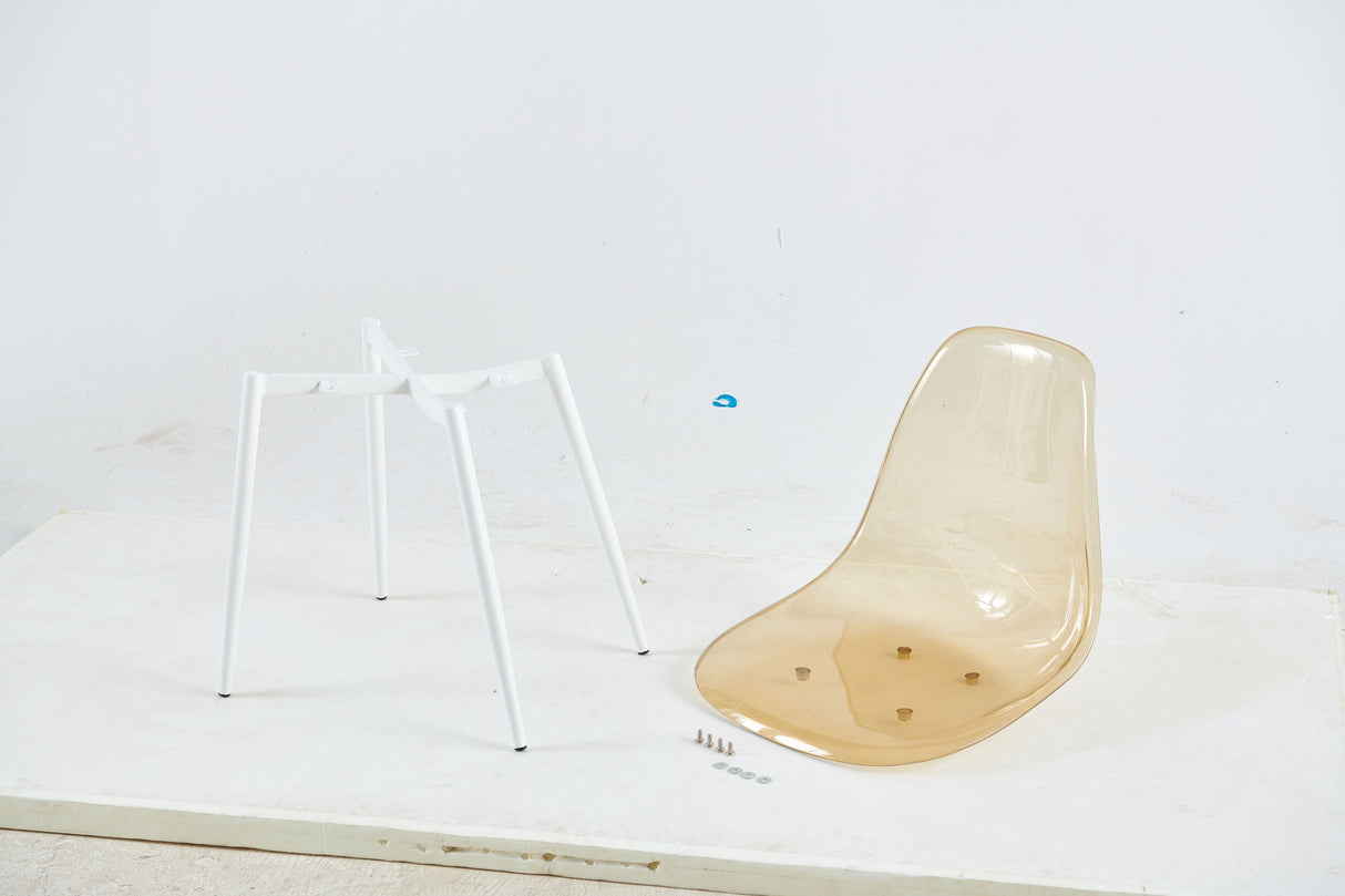 Dining Chair, Metal Leg, Plastic Seat (Set of 4) by Couch.com