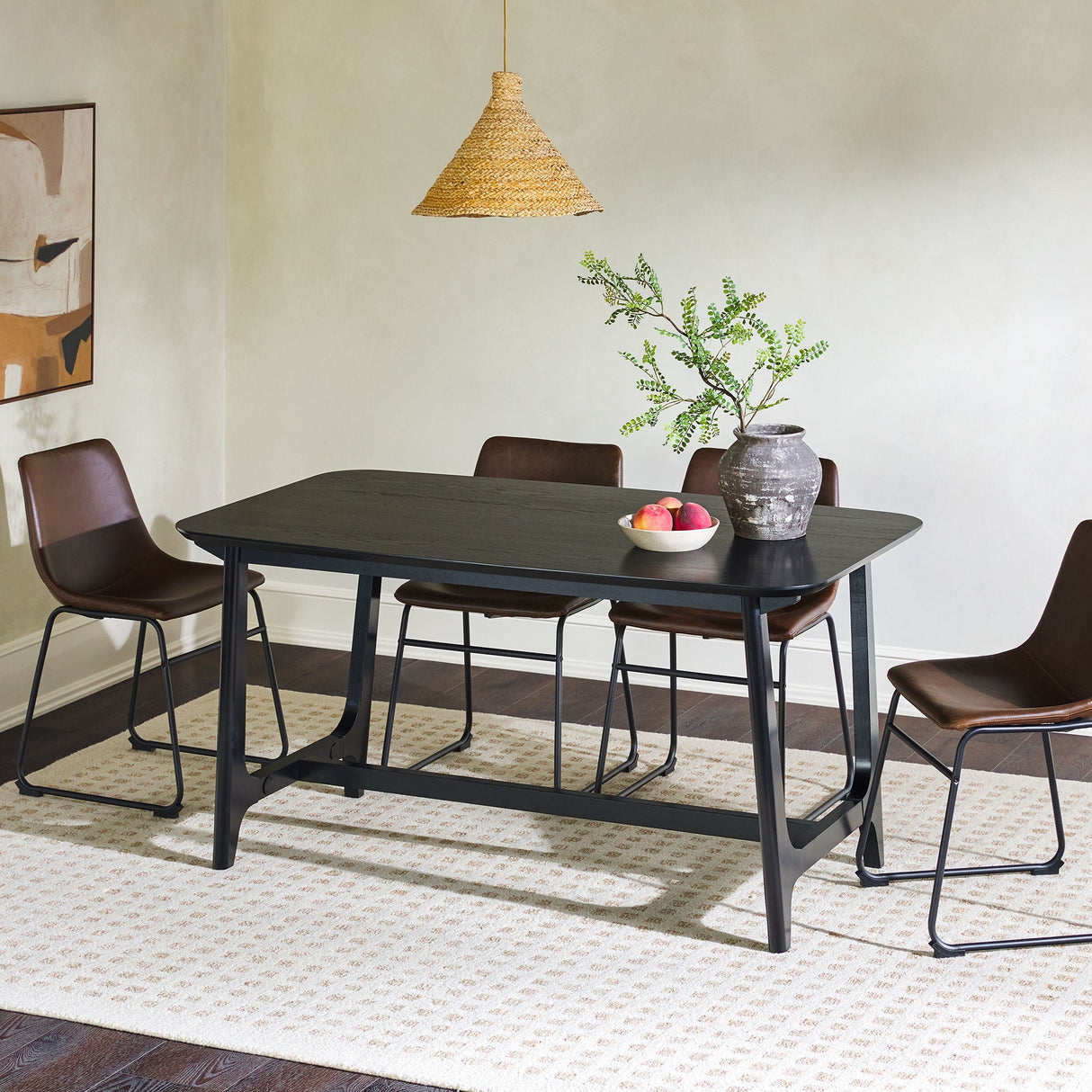 Mid-Century Modern Dining Table With Trestle Base by Couch.com