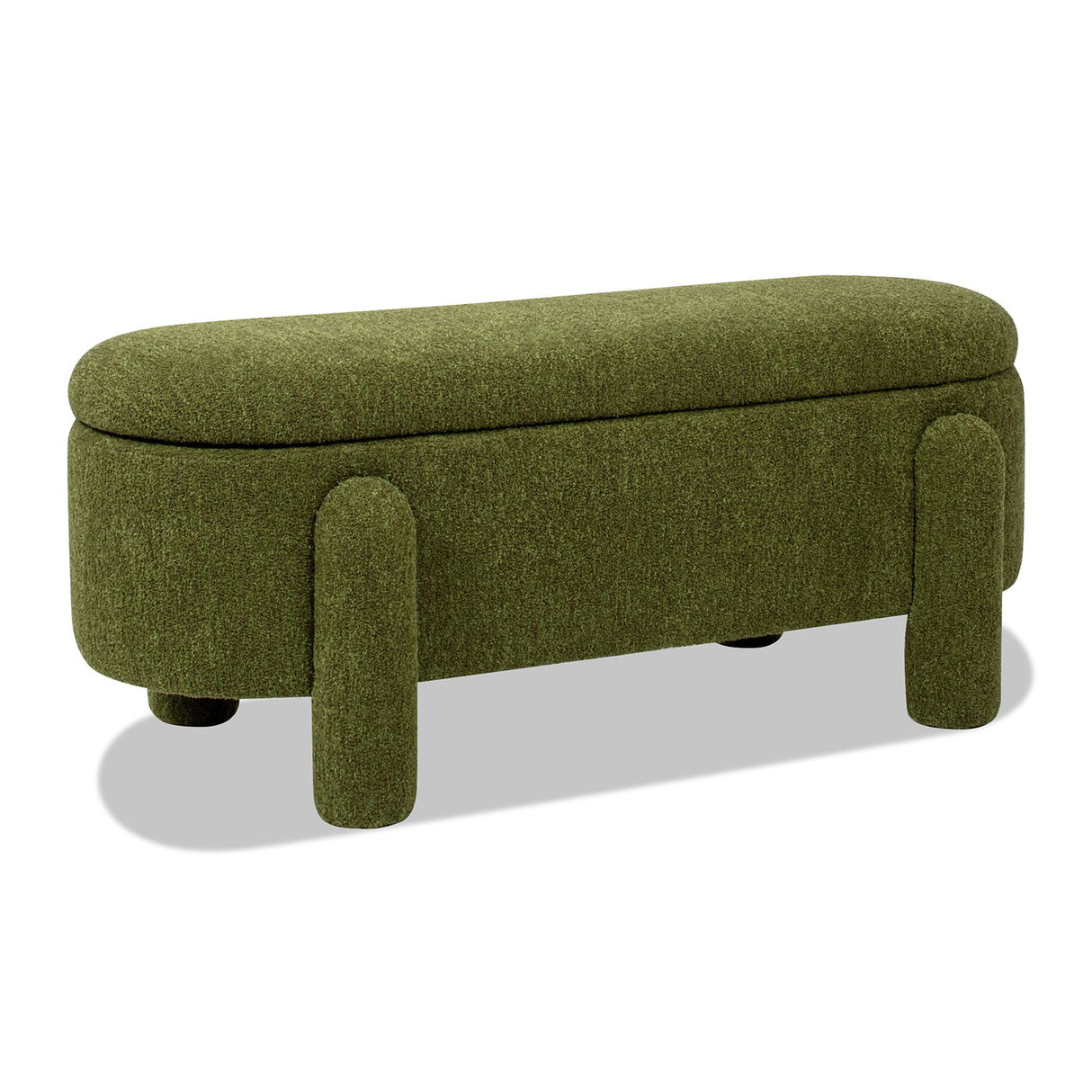 Hugo - Oval Fully Upholstered Storage Bench by Couch.com
