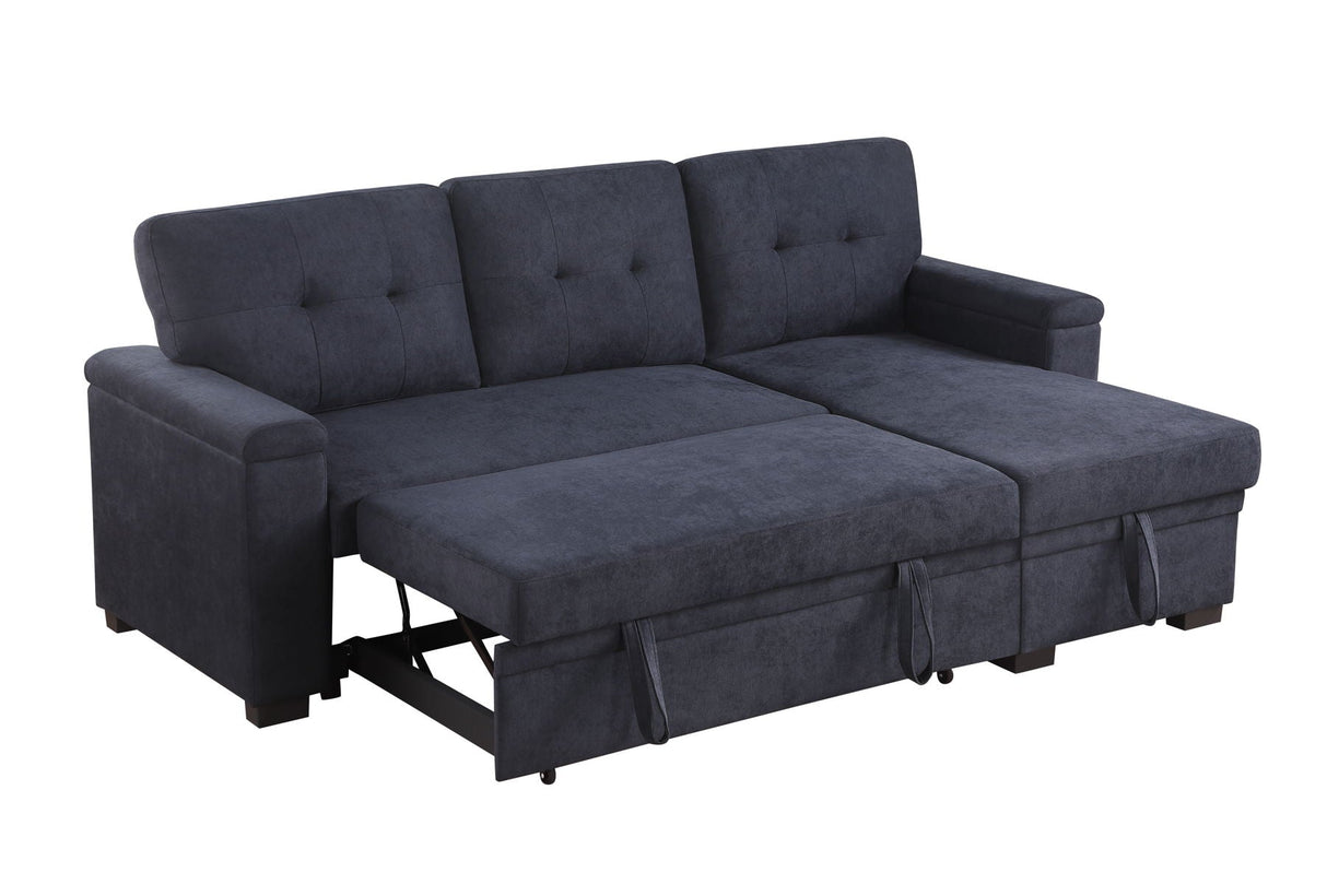 Lucca II - 84.5"W Reversible Sleeper Sectional Sofa with Storage Chaise by Couch.com