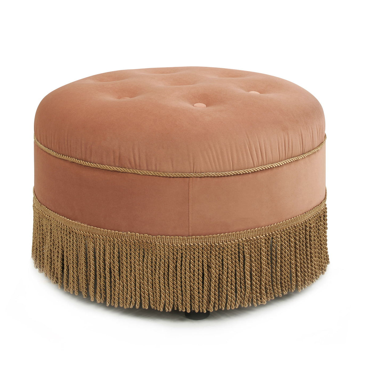 Yolanda - Round Upholstered Accent Ottoman by Couch.com