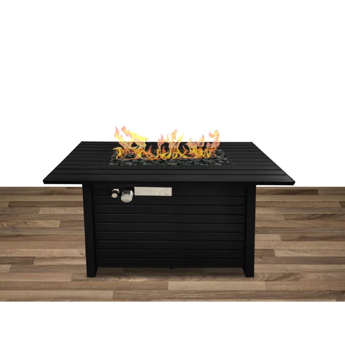 Outdoor Fire Pit Table & Lid - Black by Couch.com