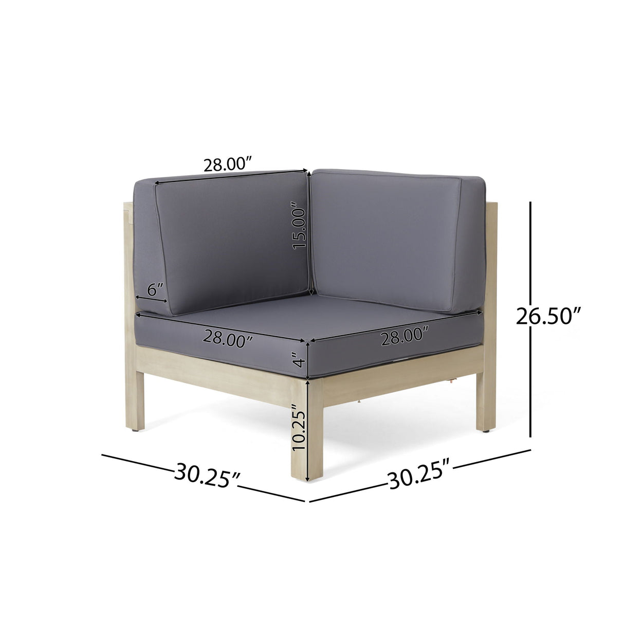 Brava - X Back Corner Chair by Couch.com