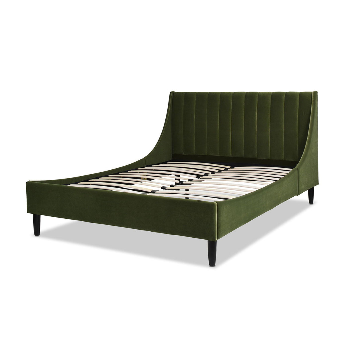 Aspen - Vertical Tufted Modern Headboard Platform Bed Set by Couch.com