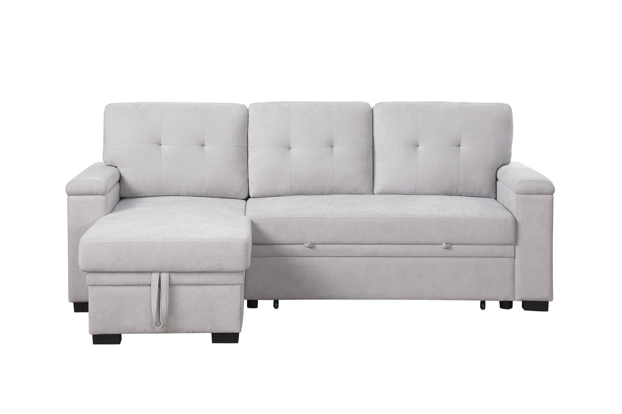 Lucca II - 84.5"W Reversible Sleeper Sectional Sofa with Storage Chaise by Couch.com