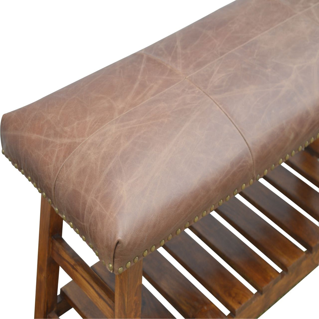 Buffalo - Hide Hallway Bench - Brown by Couch.com