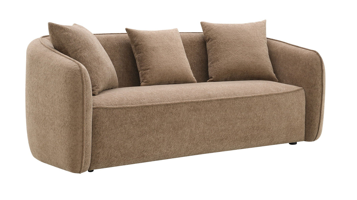 Keith - Chenille Sofa With 3 Matching Color Toss Pillows by Couch.com