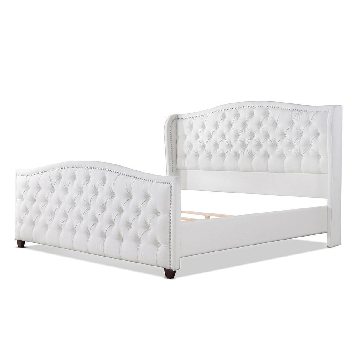 Marcella - Upholstered Shelter Headboard Bed Set by Couch.com