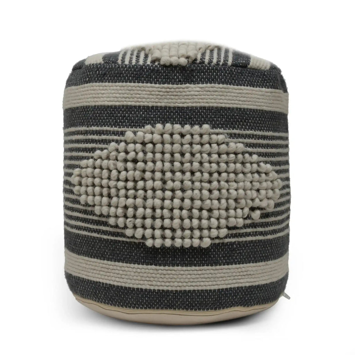 Diamond Handcrafted Cylindrical Pouf