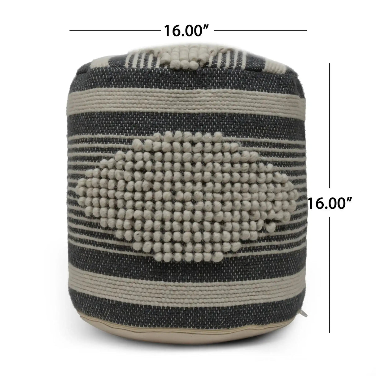 Diamond Handcrafted Cylindrical Pouf