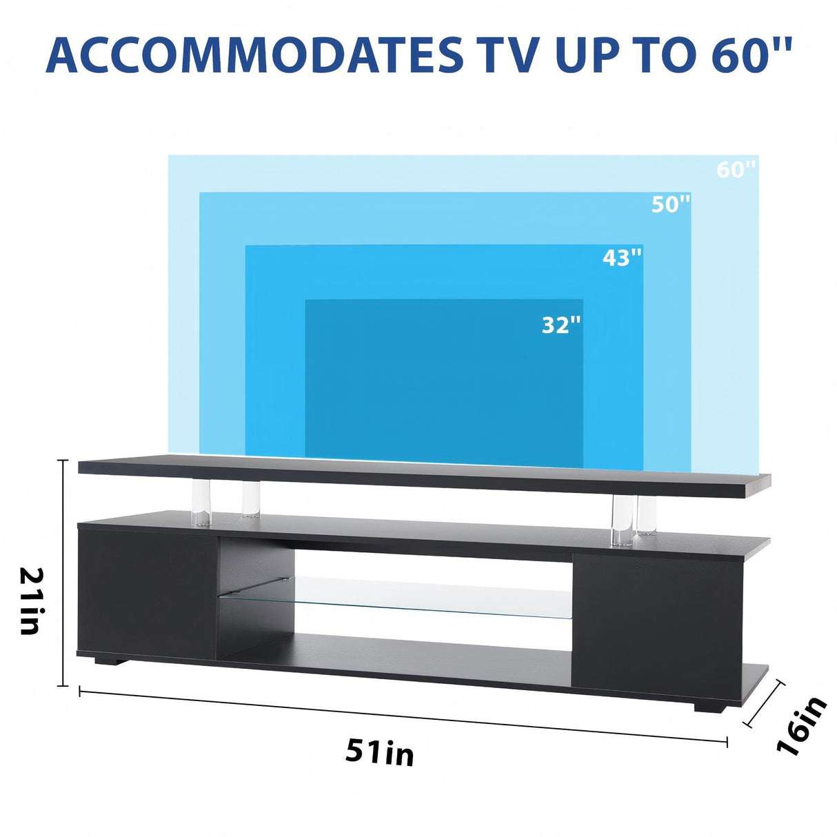 TV Stant With LED And Large Side Cabinet by Couch.com