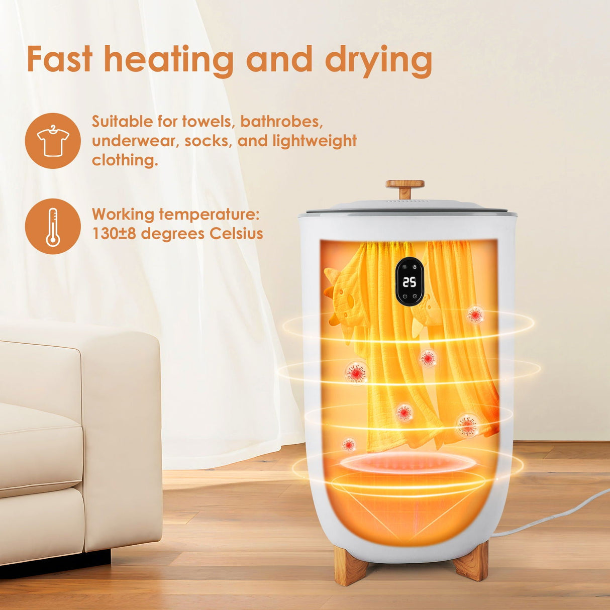 Extra Large Towel Warmers, Luxury Bucket Towel Warmers, Large Towel Warmers For The Bathroom - White by Couch.com