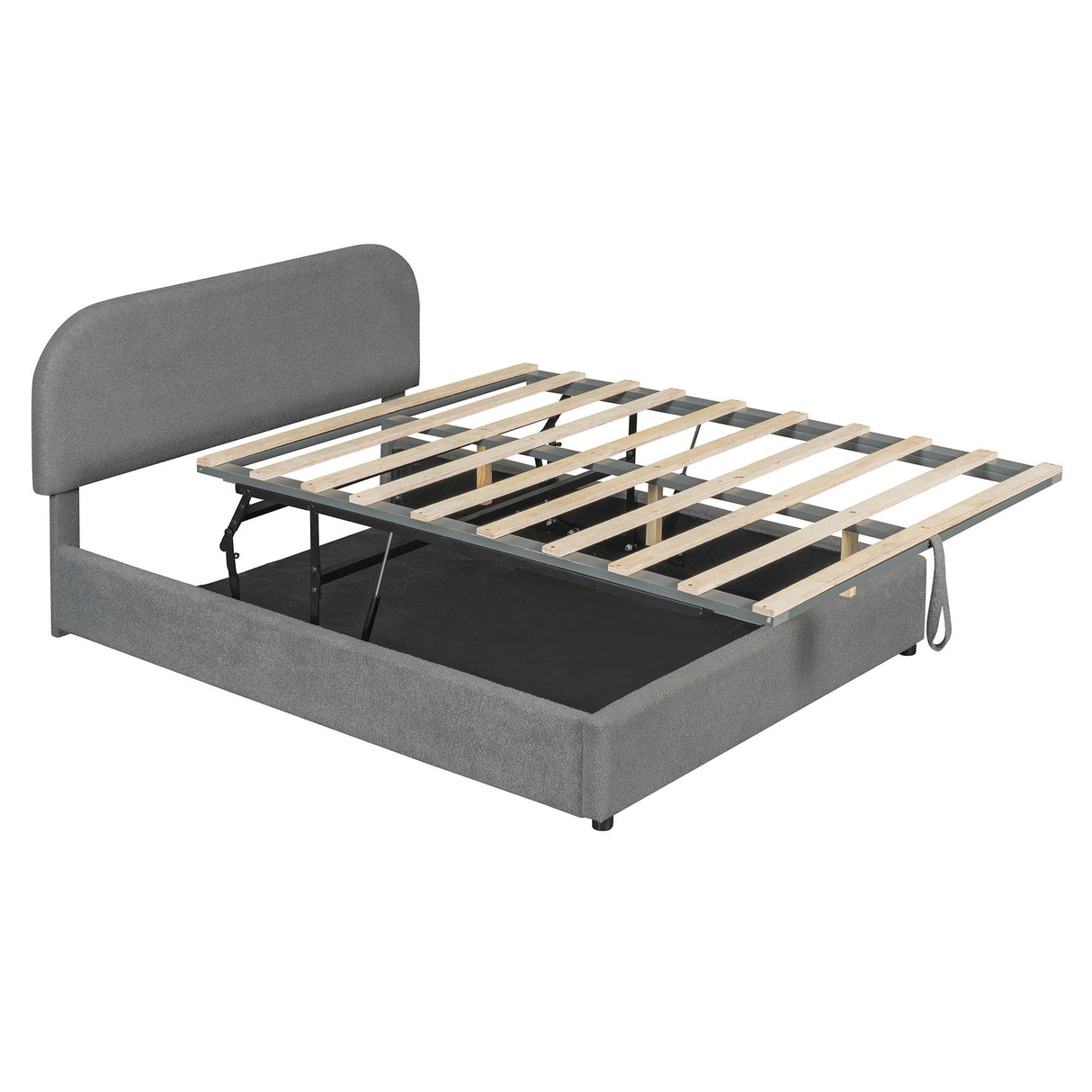 Upholstered Platform Bed With Hydraulic Storage System by Couch.com